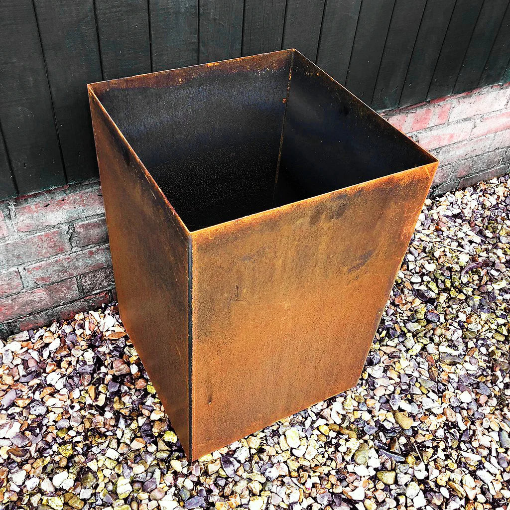 Custom Size Rectangular or Square Rustic Steel Planter (Max. Sides = 600mm + Max. Height = 800mm)