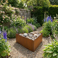 Triangle Rustic Steel Planter - 400mm Width x 300mm Height