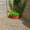 Quarter Circle Rustic Steel Corner Planter - 600mm Radius x 120mm Height