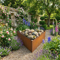 Triangle Rustic Steel Planter - 600mm Width x 300mm Height