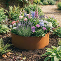 Circular Rustic Steel Planter & Tree Ring - 600mm Diameter x 120mm Height