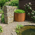 Quarter Circle Rustic Steel Corner Planter - 600mm Radius x 600mm Height