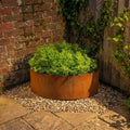 Quarter Circle Rustic Steel Corner Planter - 400mm Radius x 400mm Height