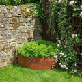 Quarter Circle Rustic Steel Corner Planter - 600mm Radius x 200mm Height