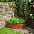 Quarter Circle Rustic Steel Corner Planter - 900mm Radius x 300mm Height