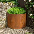 Quarter Circle Rustic Steel Corner Planter - 400mm Radius x 600mm Height