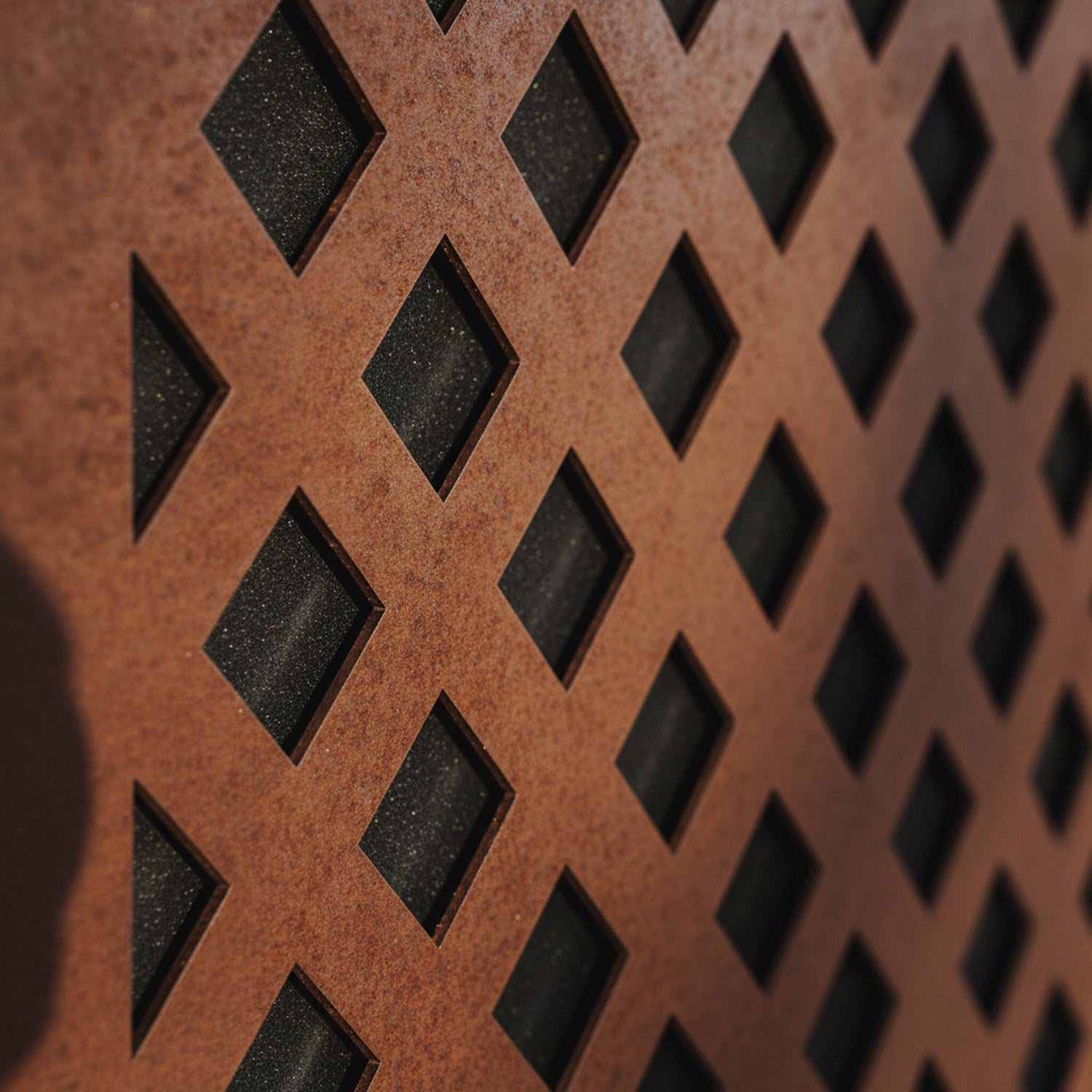 Crosshatch-Design Two-Part Rustic Steel Cube Planter