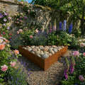 Triangle Rustic Steel Planter - 600mm Width x 200mm Height