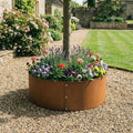 Bolt-Up Circular Rustic Steel Tree Ring & Planter - 600mm Diameter x 400mm Height