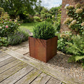 Cubic Flat-Pack Rustic Steel Planter - 500mm x 500mm x 500mm