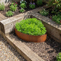 Quarter-Circle Rustic Steel Corner Planter - 400mm Radius x 120mm Height