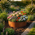 Circular Rustic Steel Planter & Tree Ring - 400mm Diameter x 120mm Height